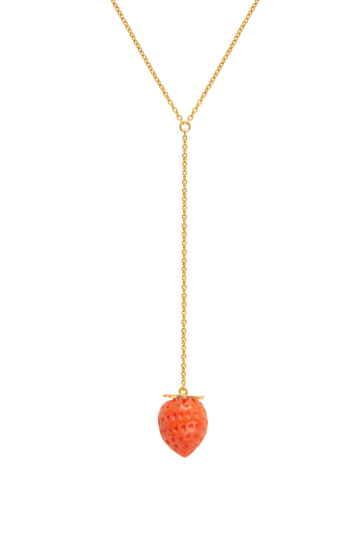 Grainne Morton Strawberry Lariat Necklace
