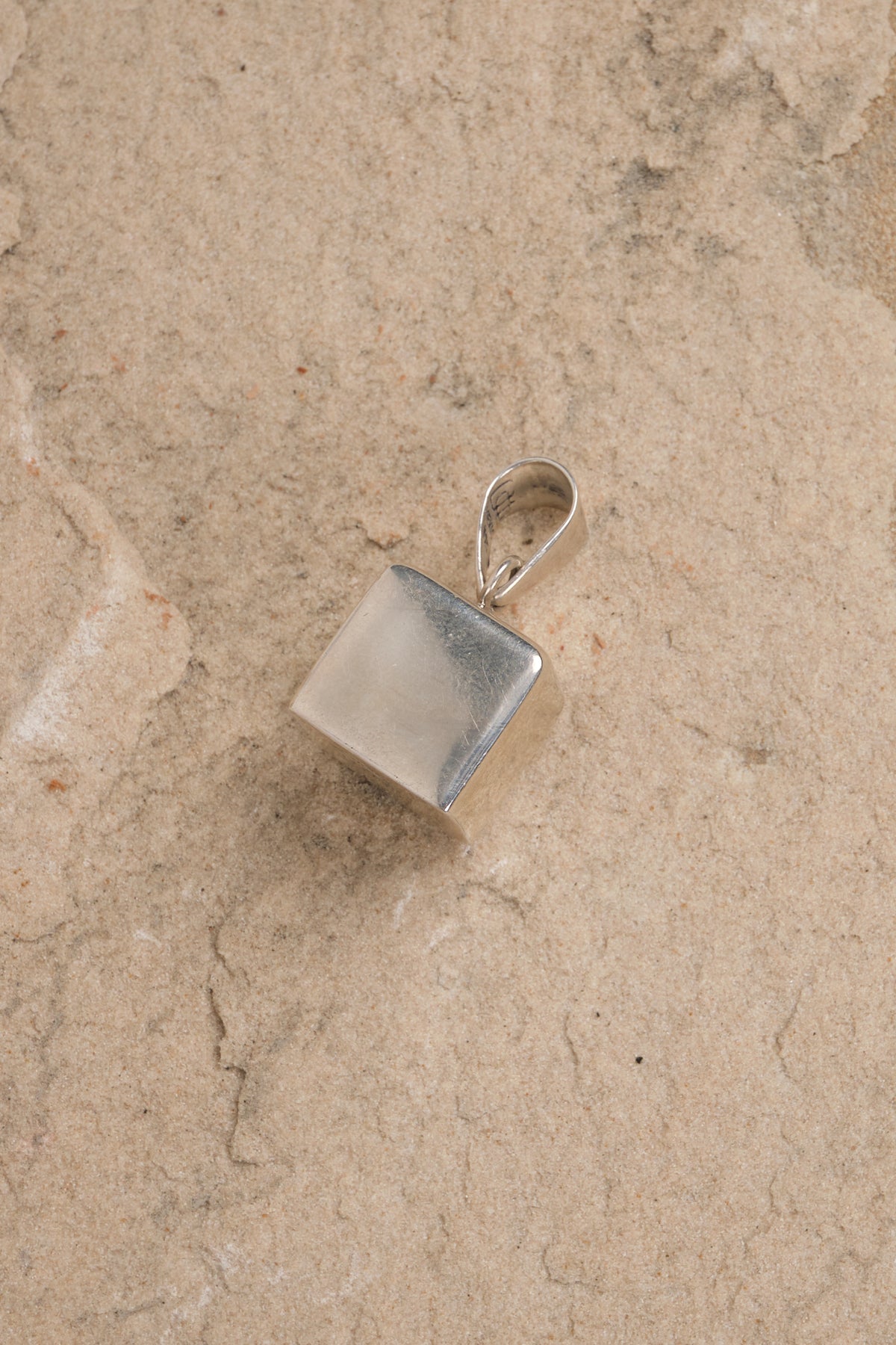 Silver Cube Pendant