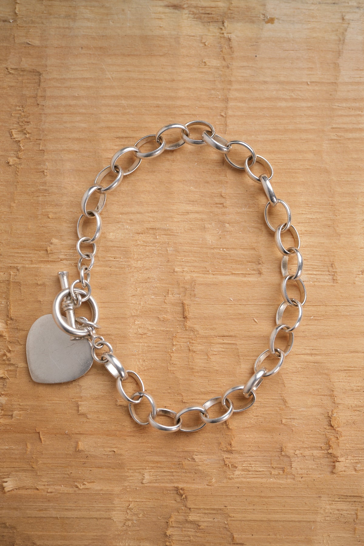 Heart Tag Toggle Bracelet