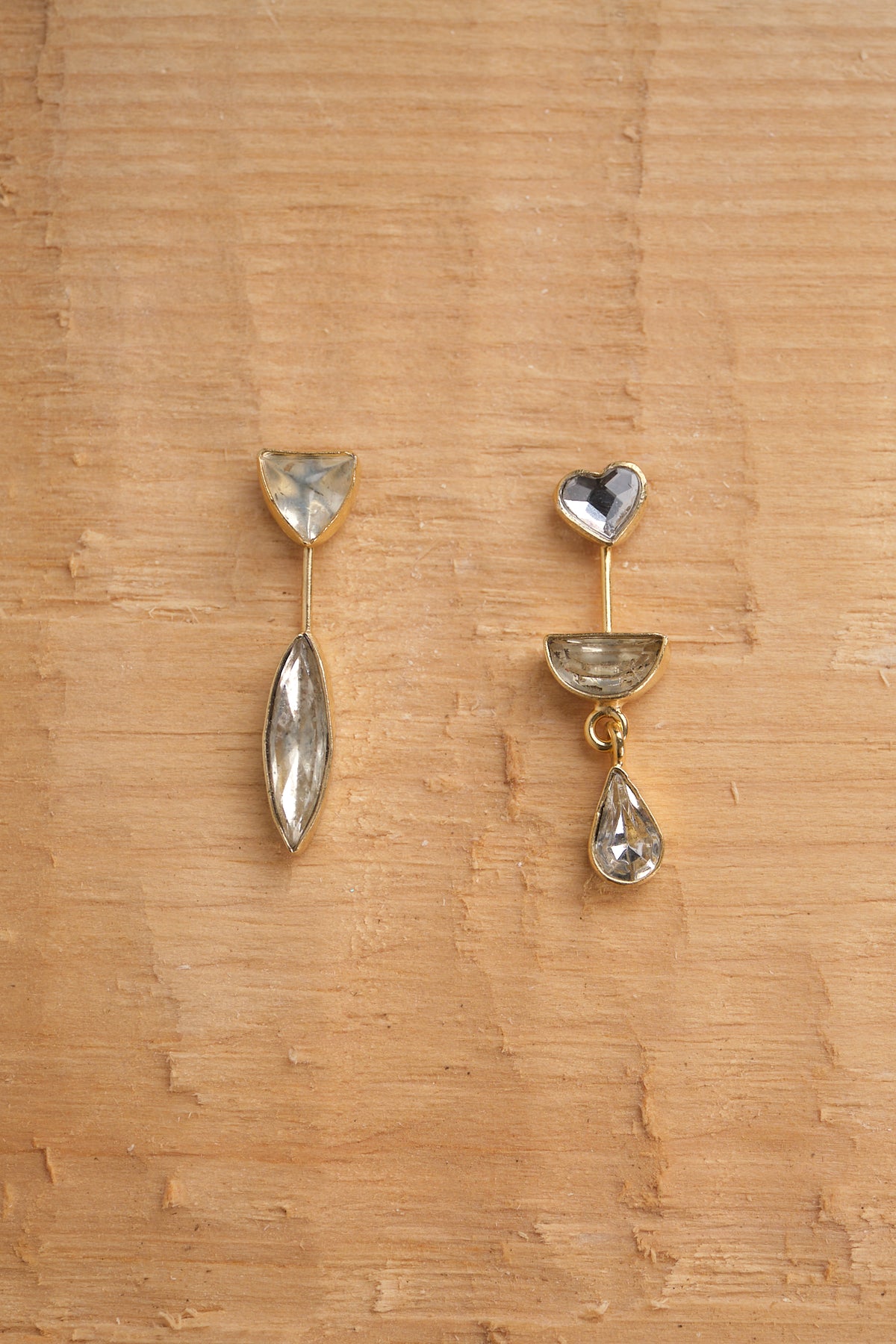 Detachable Victorian Drop Earrings: Crystal