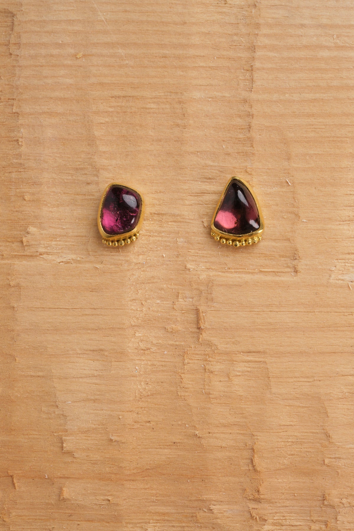 Pink Tourmaline Granulation Studs