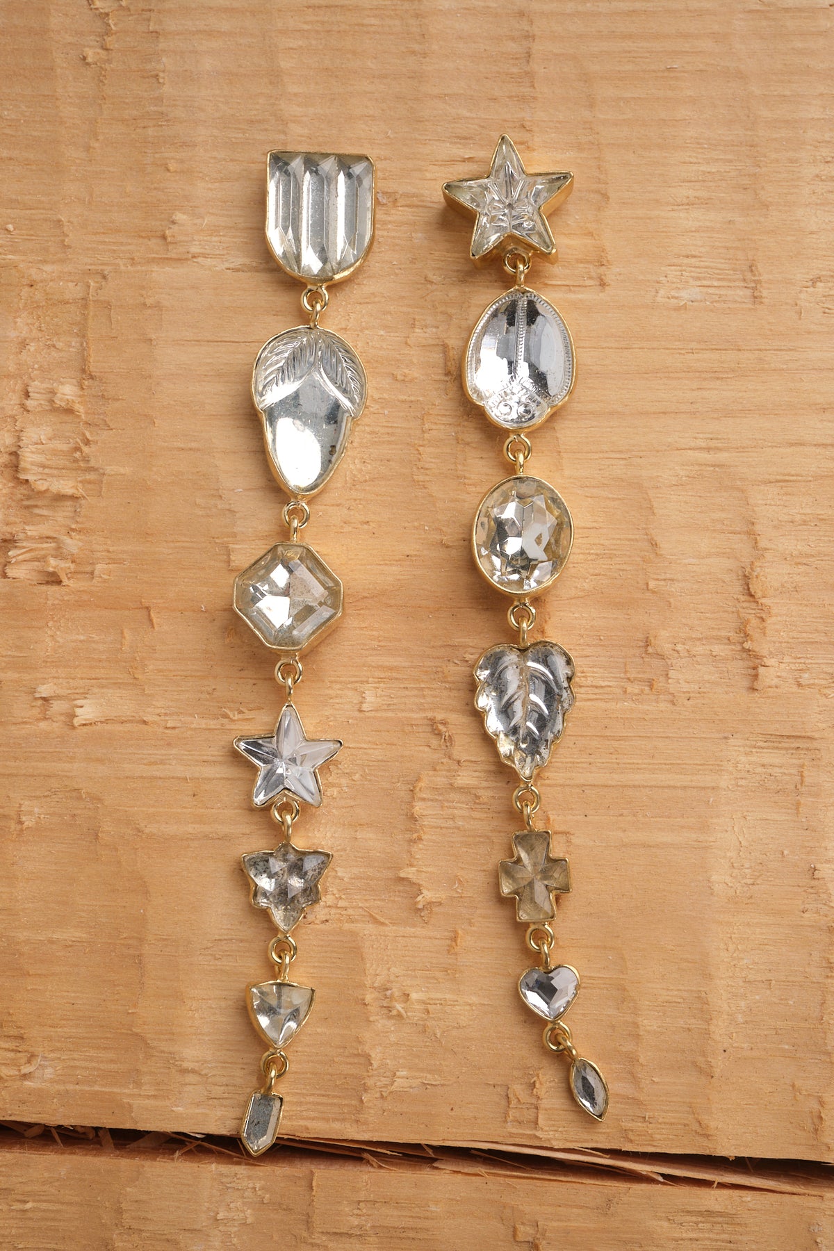 Star Seven Charm Drop Earrings