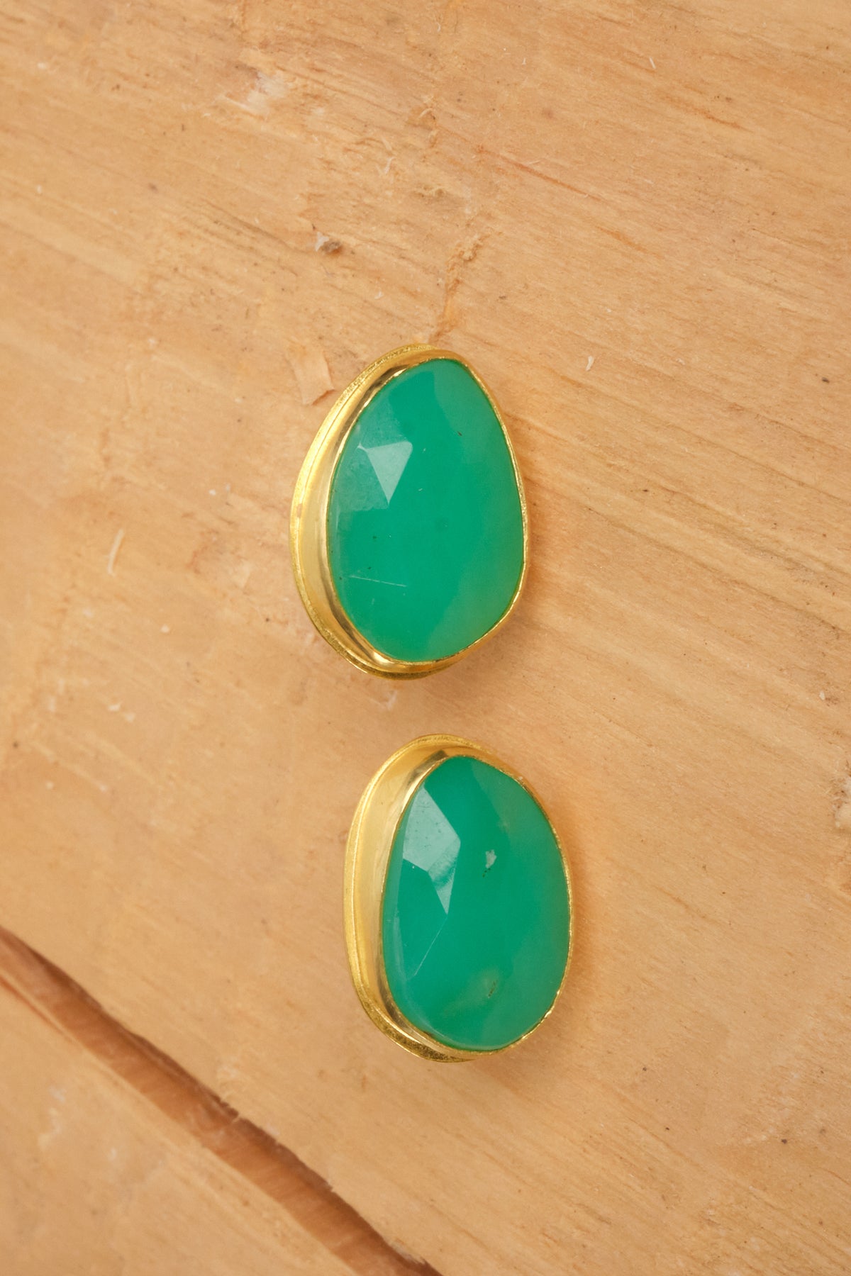 Chrysoprase Studs