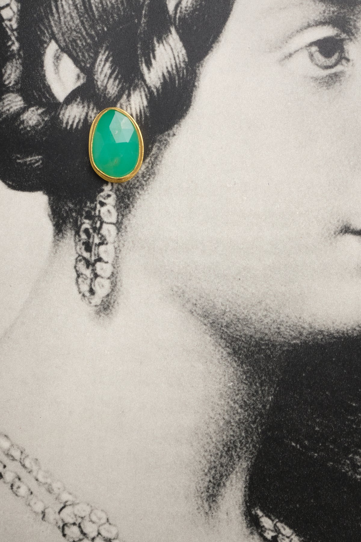Chrysoprase Studs