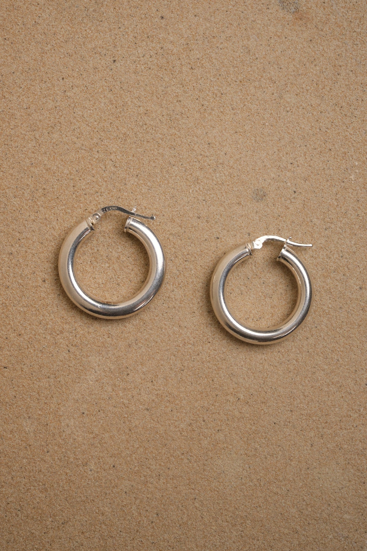 Silver Puffy Hoops