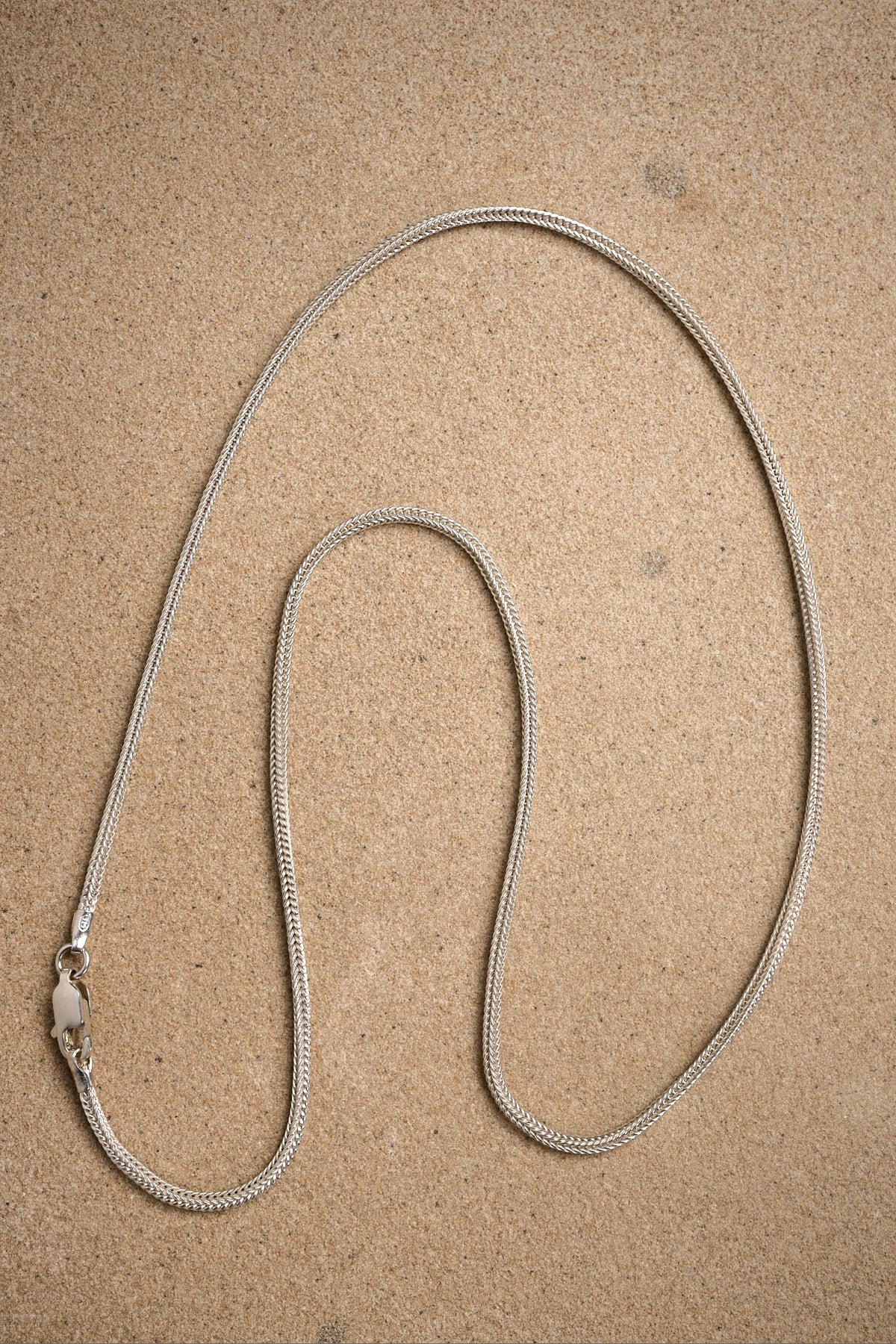 Silver Foxtail Chain 18"