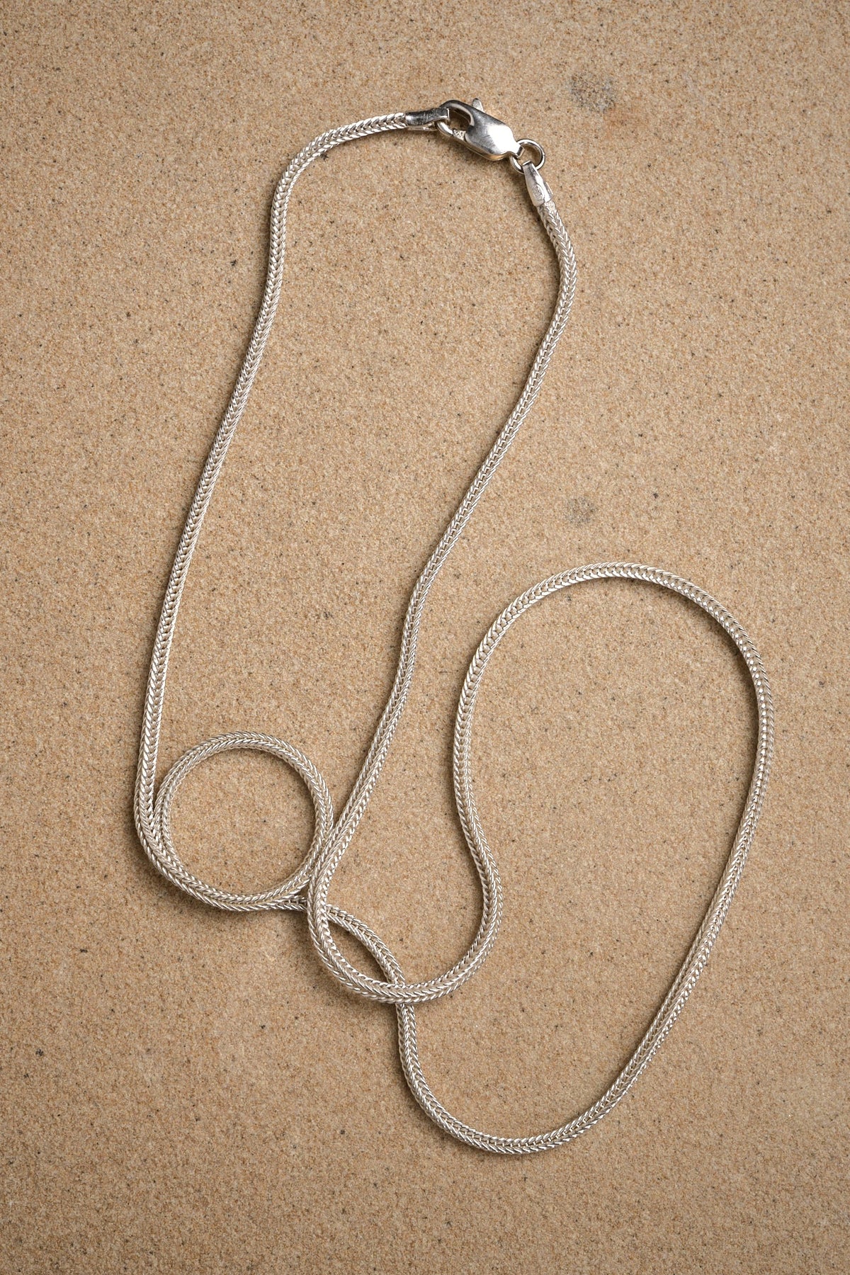 Silver Foxtail Chain 18"