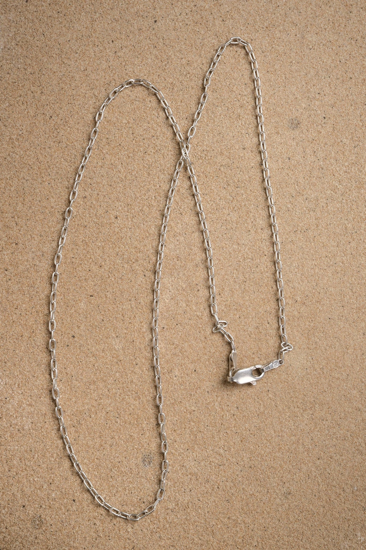 Silver Oval Links Chain 18"