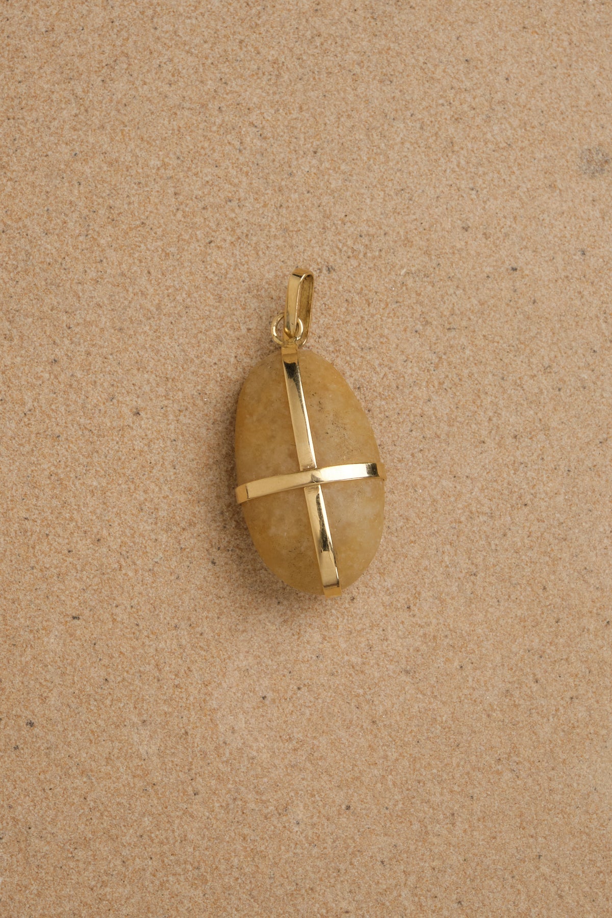 Honey Oval Stone Pendant
