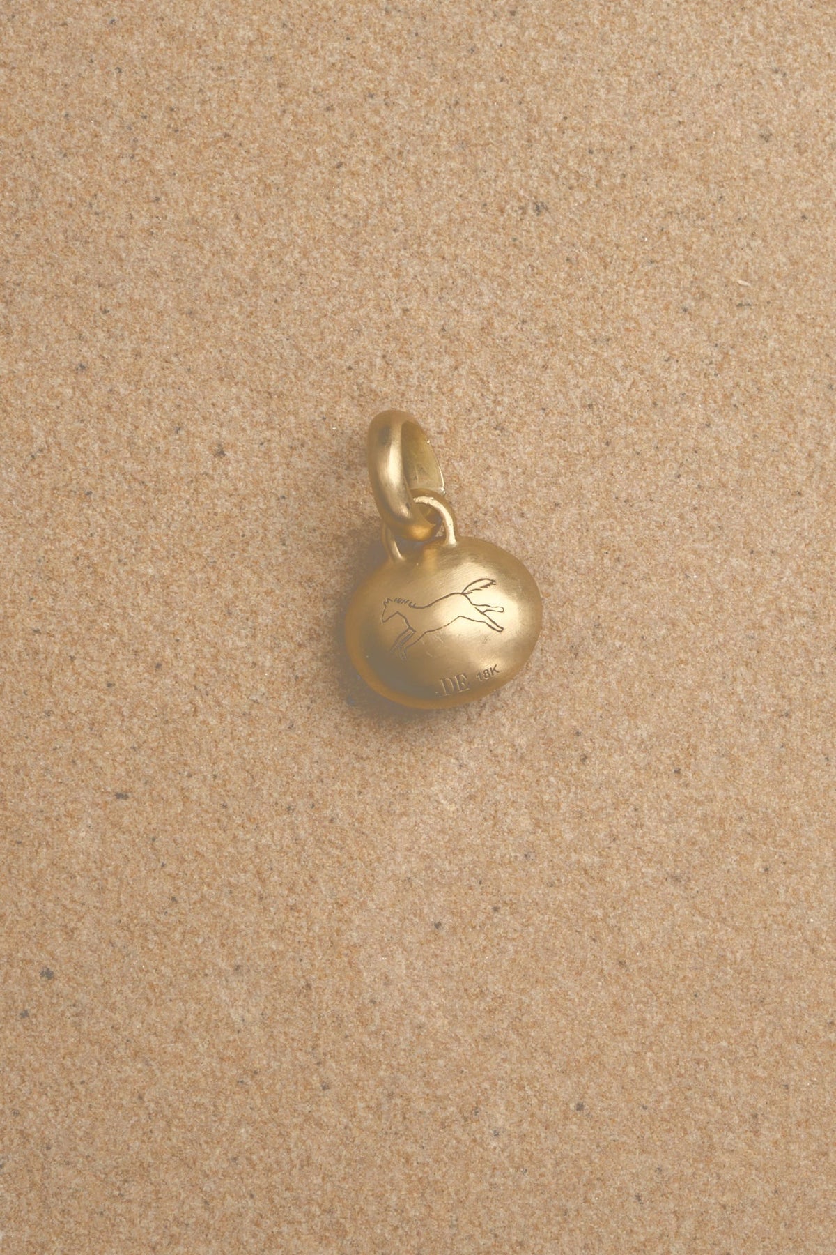 18K Large Agate Pendant (softer shadows)