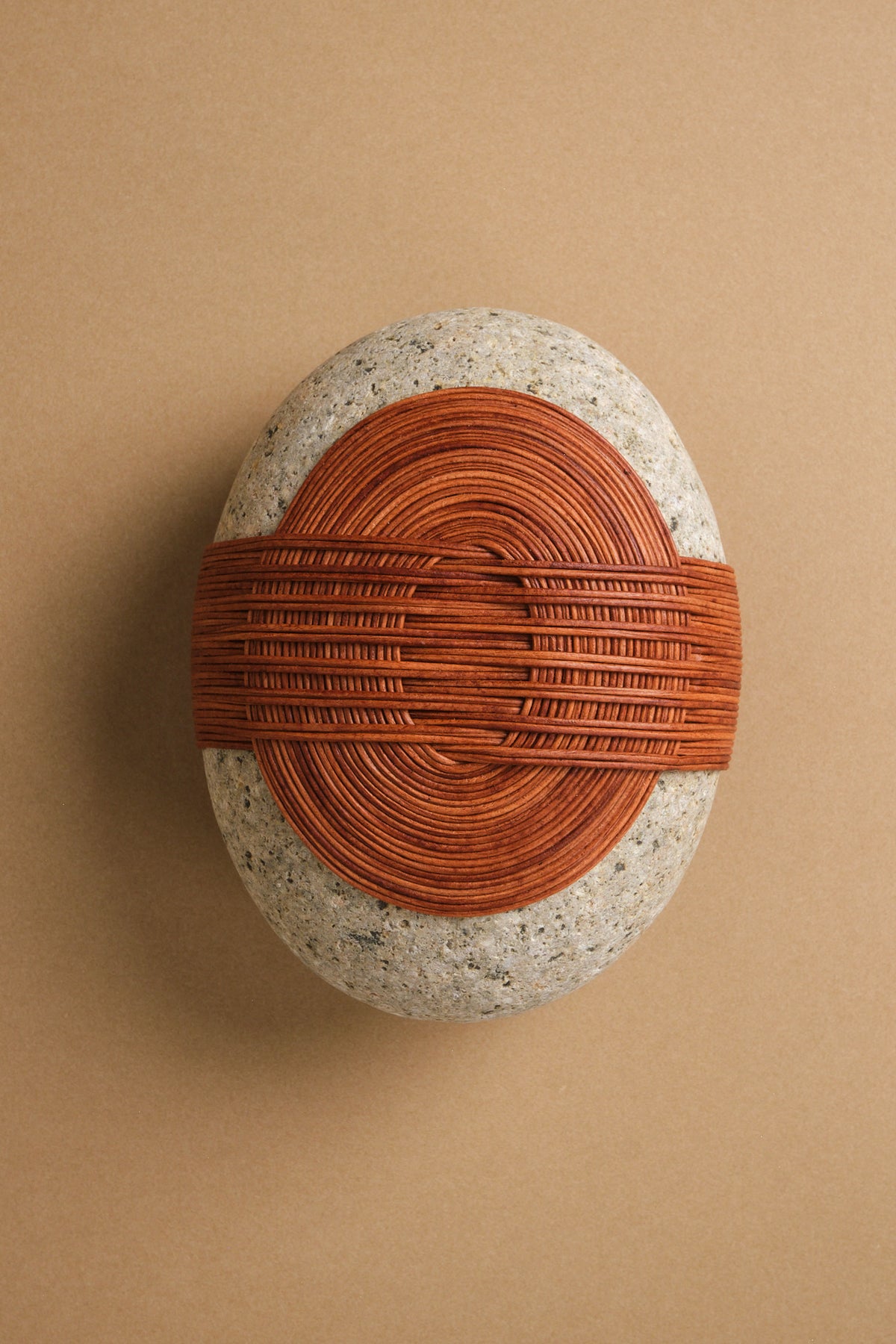 Leather-Wrapped Stone No. 2