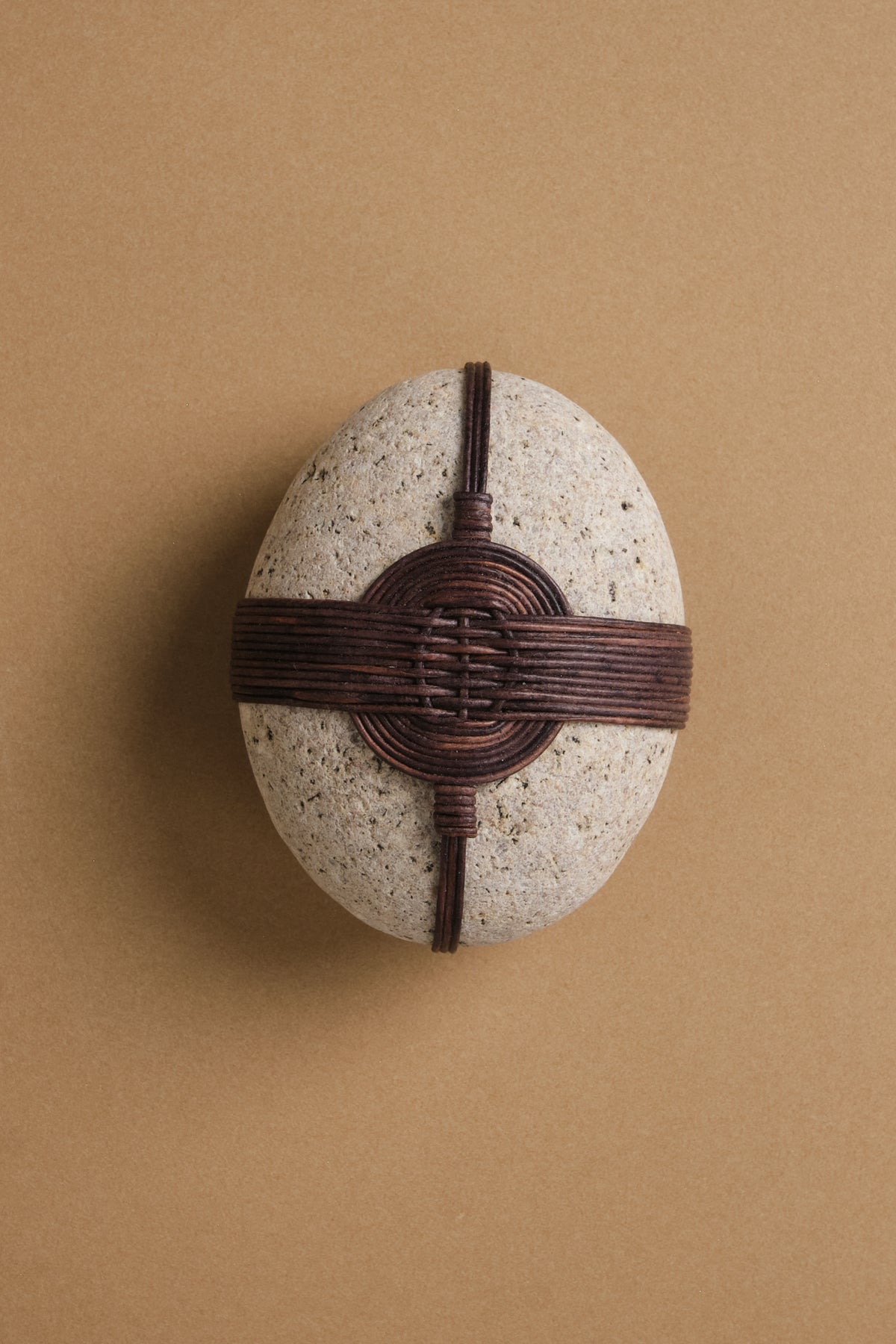 Leather-Wrapped Stone No. 5