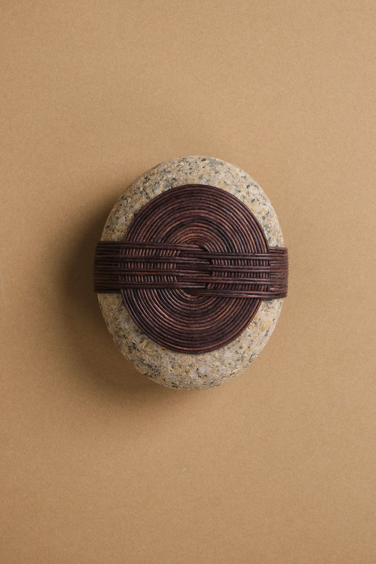 Leather-Wrapped Stone No. 6