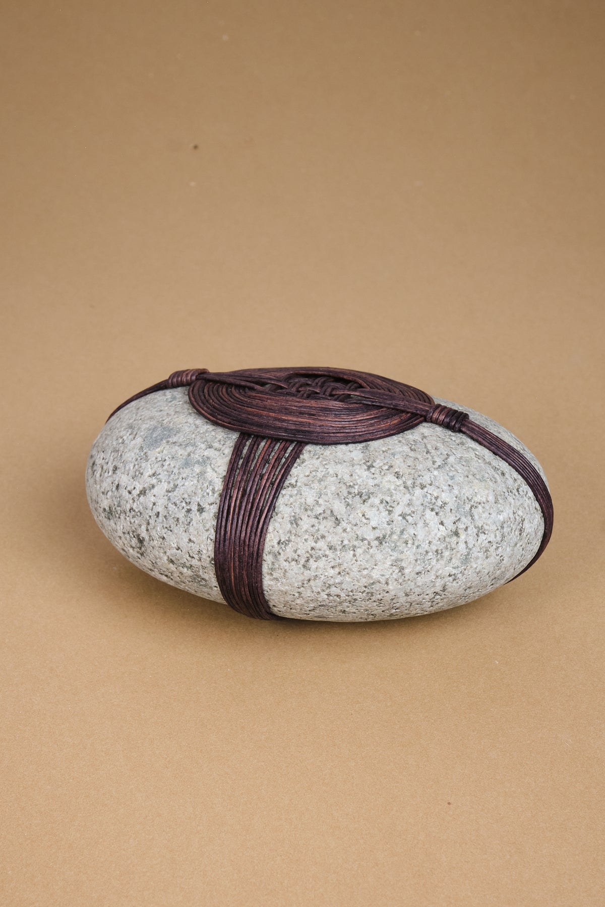 Leather-Wrapped Stone No. 1