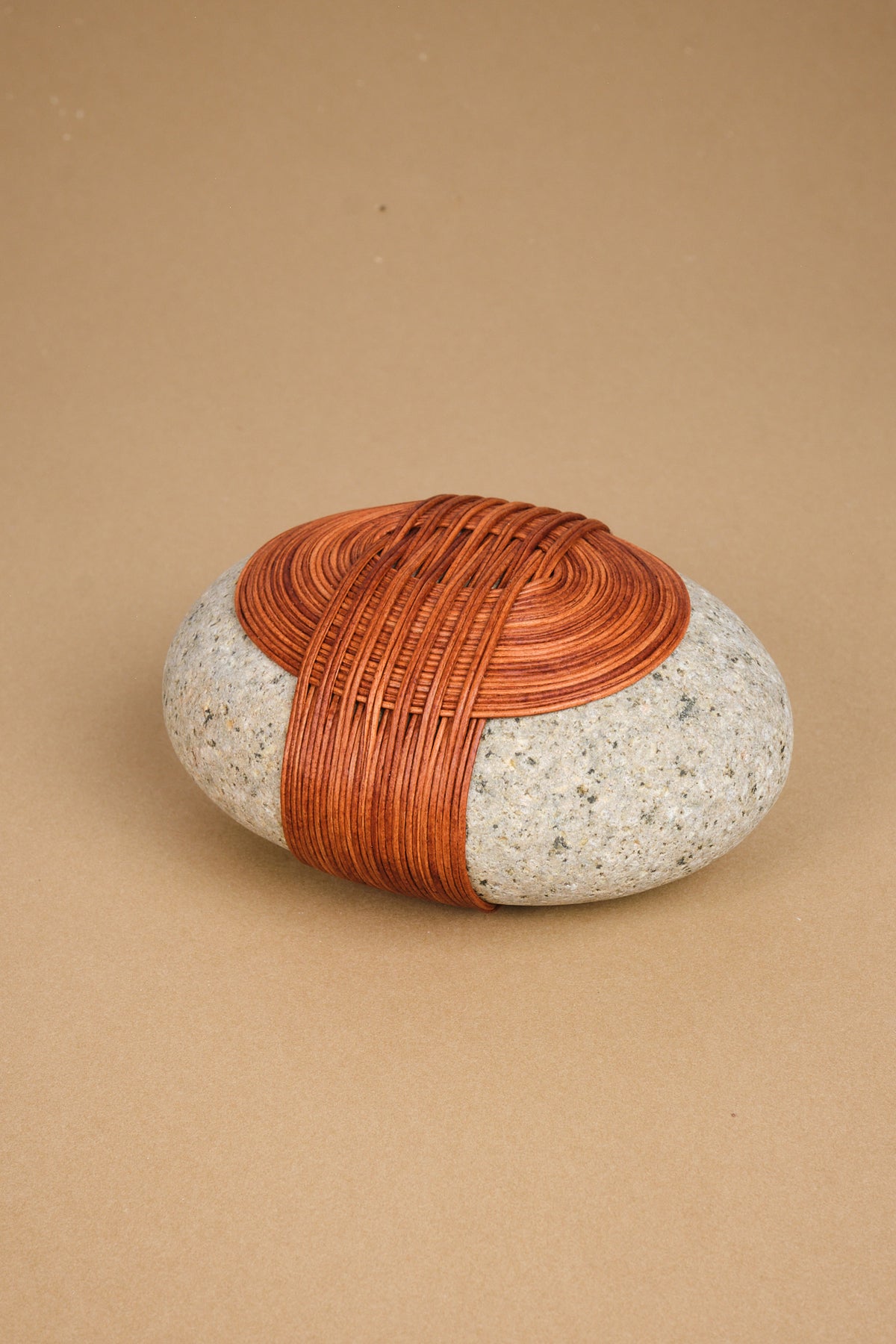 Leather-Wrapped Stone No. 2