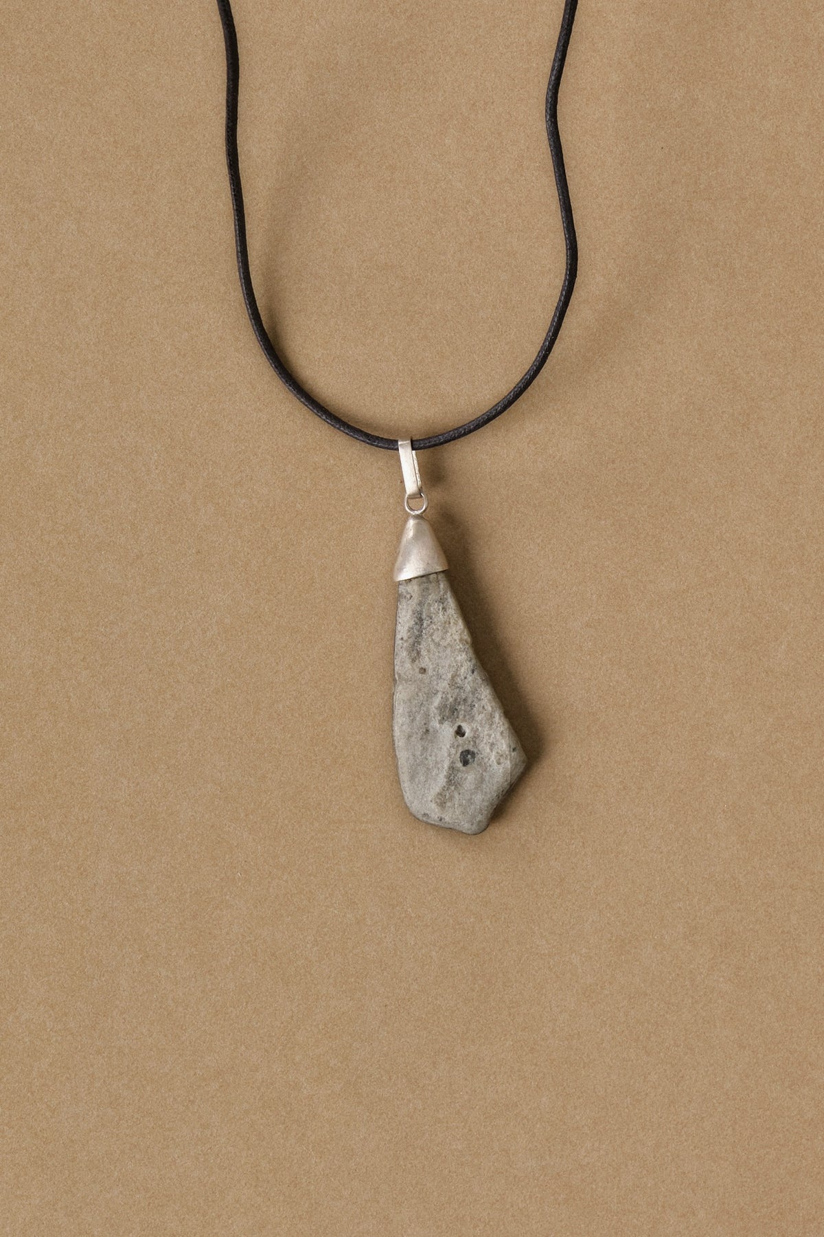Pointy Tie Chalk Stone Pendant Necklace