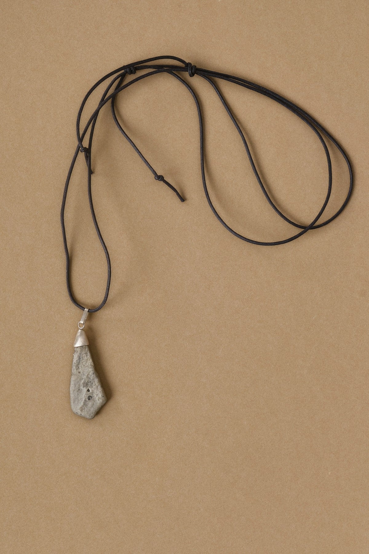 Pointy Tie Chalk Stone Pendant Necklace