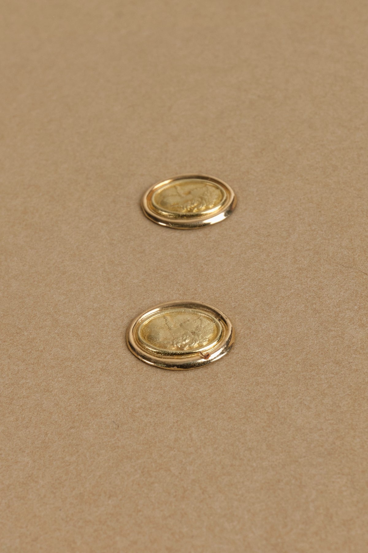 Cameo Earrings 14k