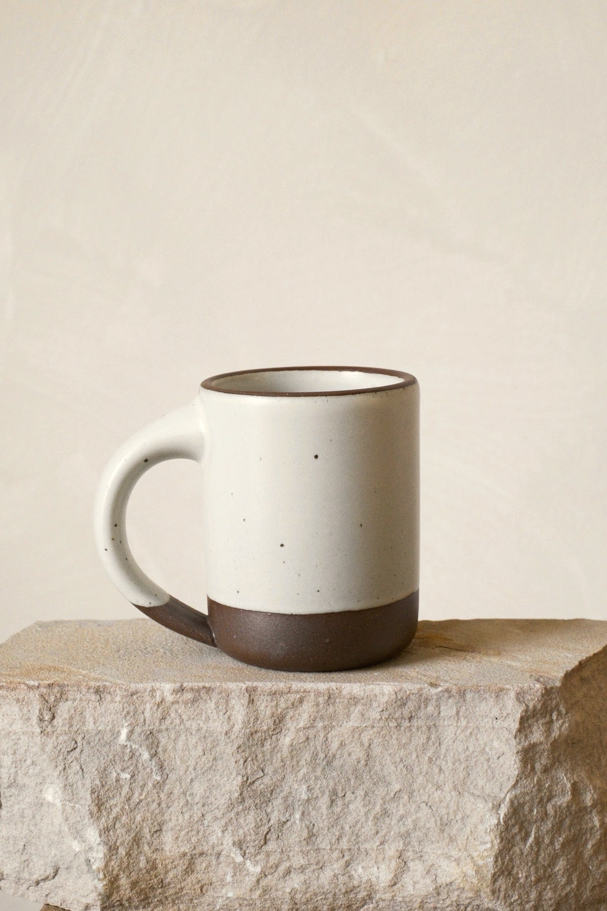 East Fork Mug in Panna Cotta on stone
