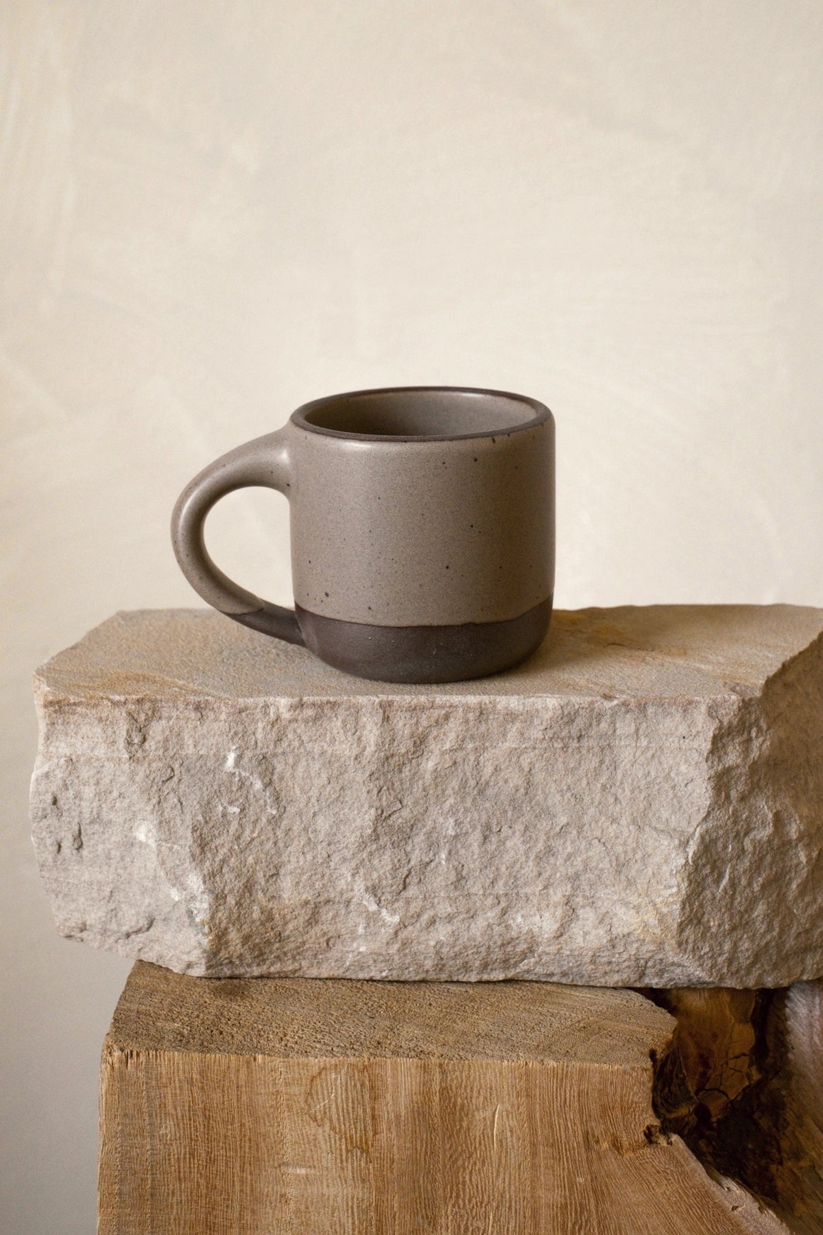 East Fork Small Mug in Morel on stone