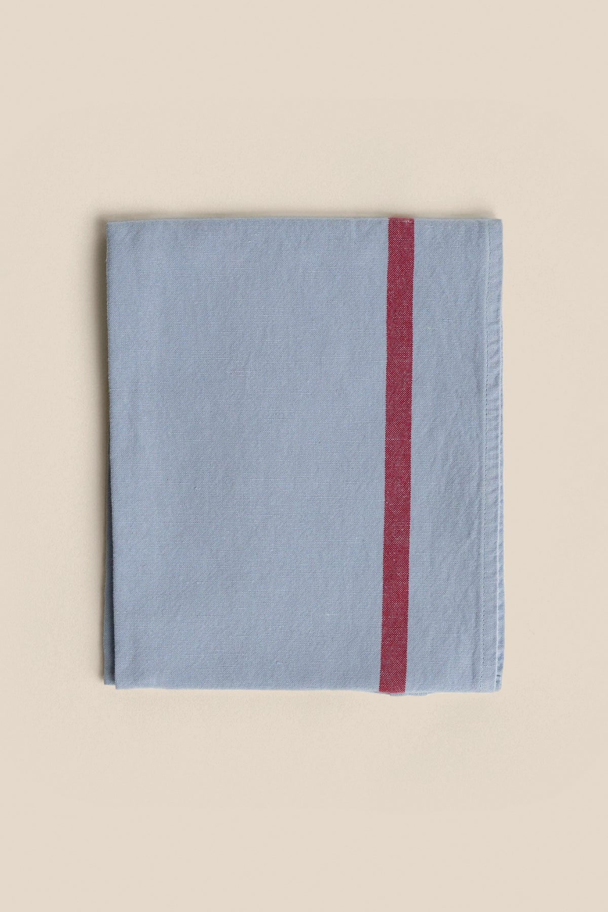 Maison Masarin horizon linen tea towel with red stripe