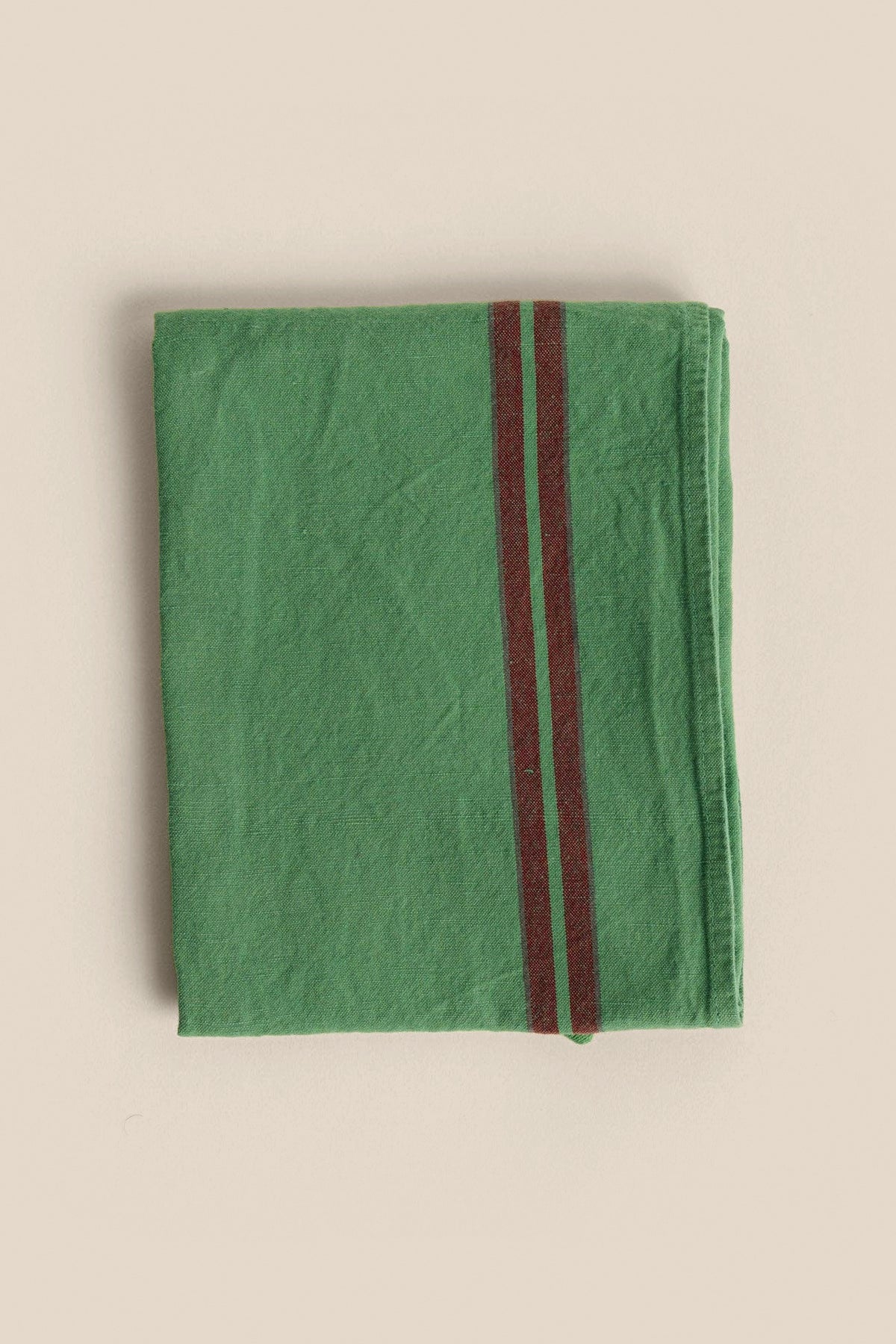 Maison Masarin nature green linen tea towel