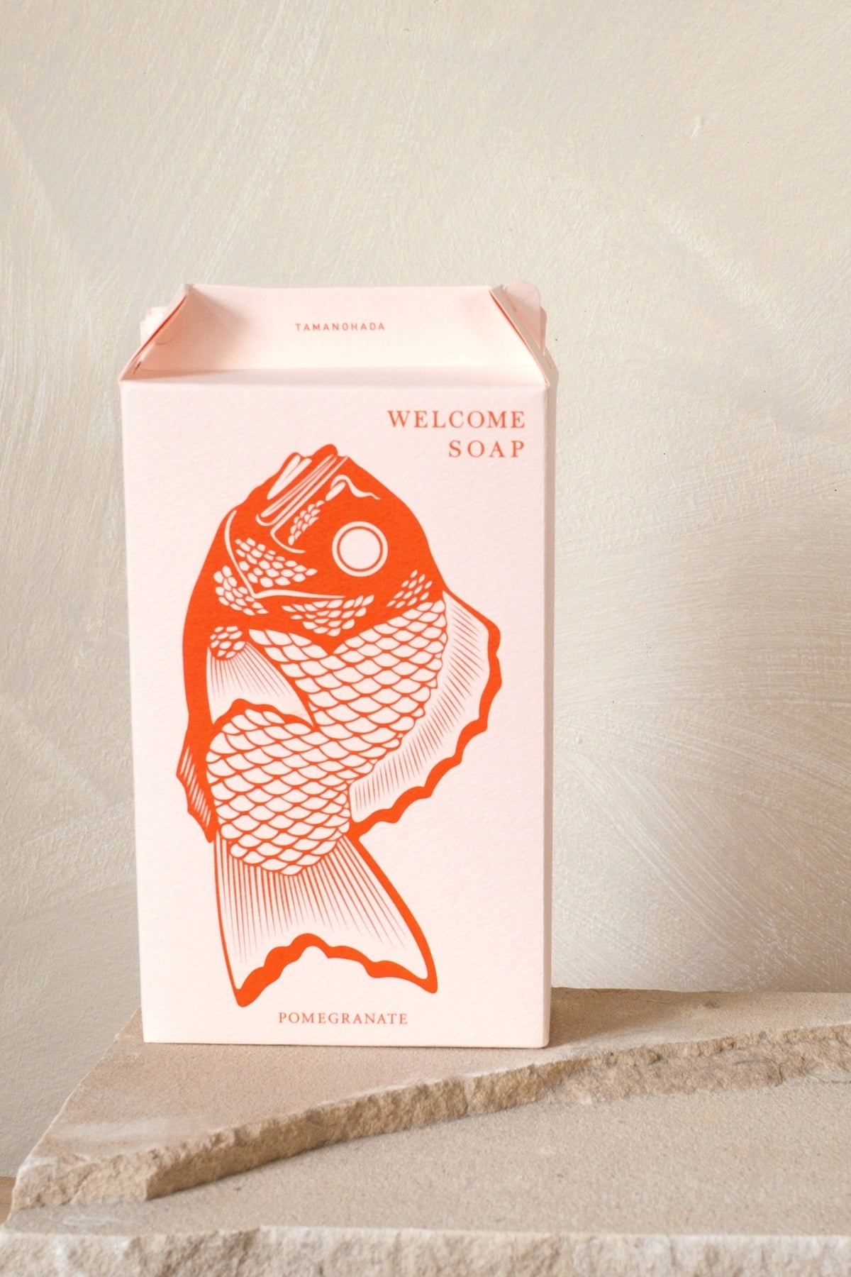 Tamanohada Pomegranate Welcome Soap box